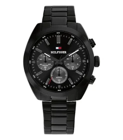 Horloge stalen band PVD band noir met wijzerplaat zwart 1710724