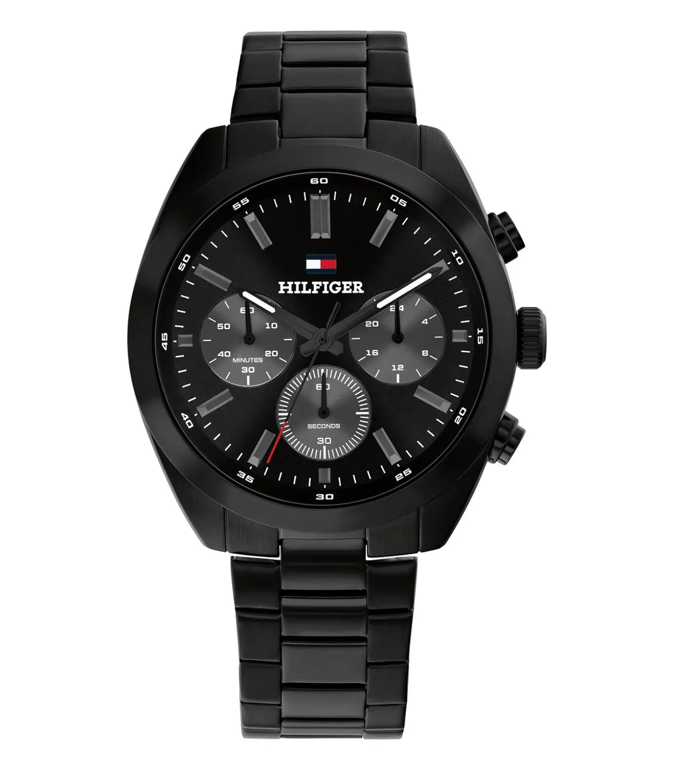 Horloge stalen band PVD band noir met wijzerplaat zwart 1710724