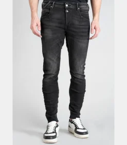 Jeans tapered , lengte 34