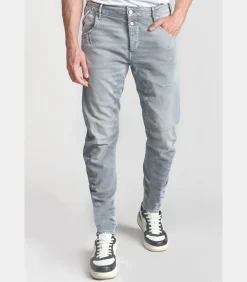 Jeans tapered , lengte 34
