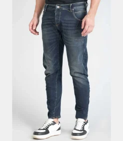 Jeans tapered , lengte 34