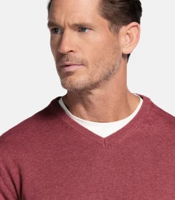 Katoenmix V-hals pullover -