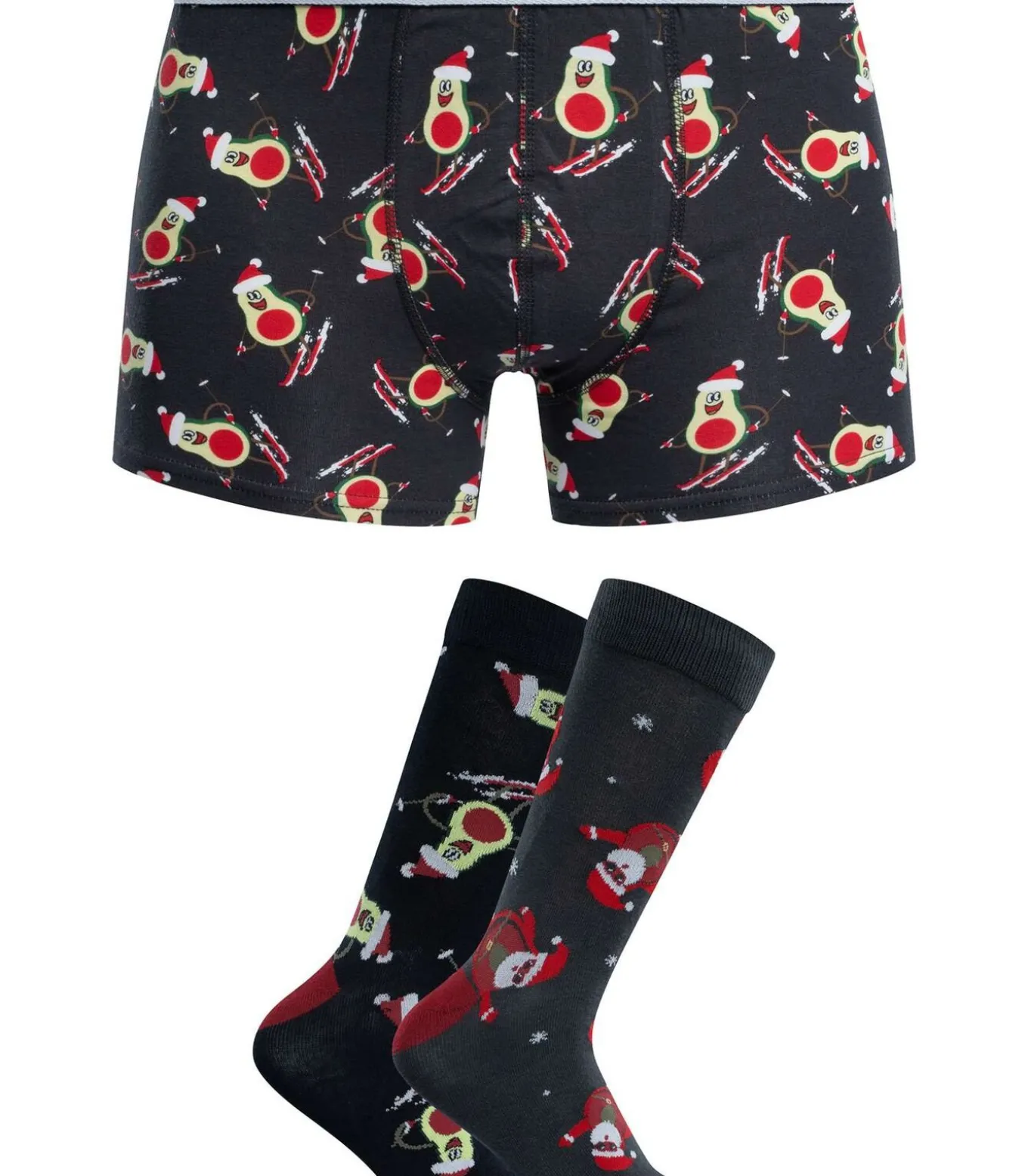 Kerst Avocado Trunks & 2 Pack Sokken Geschenkdoos