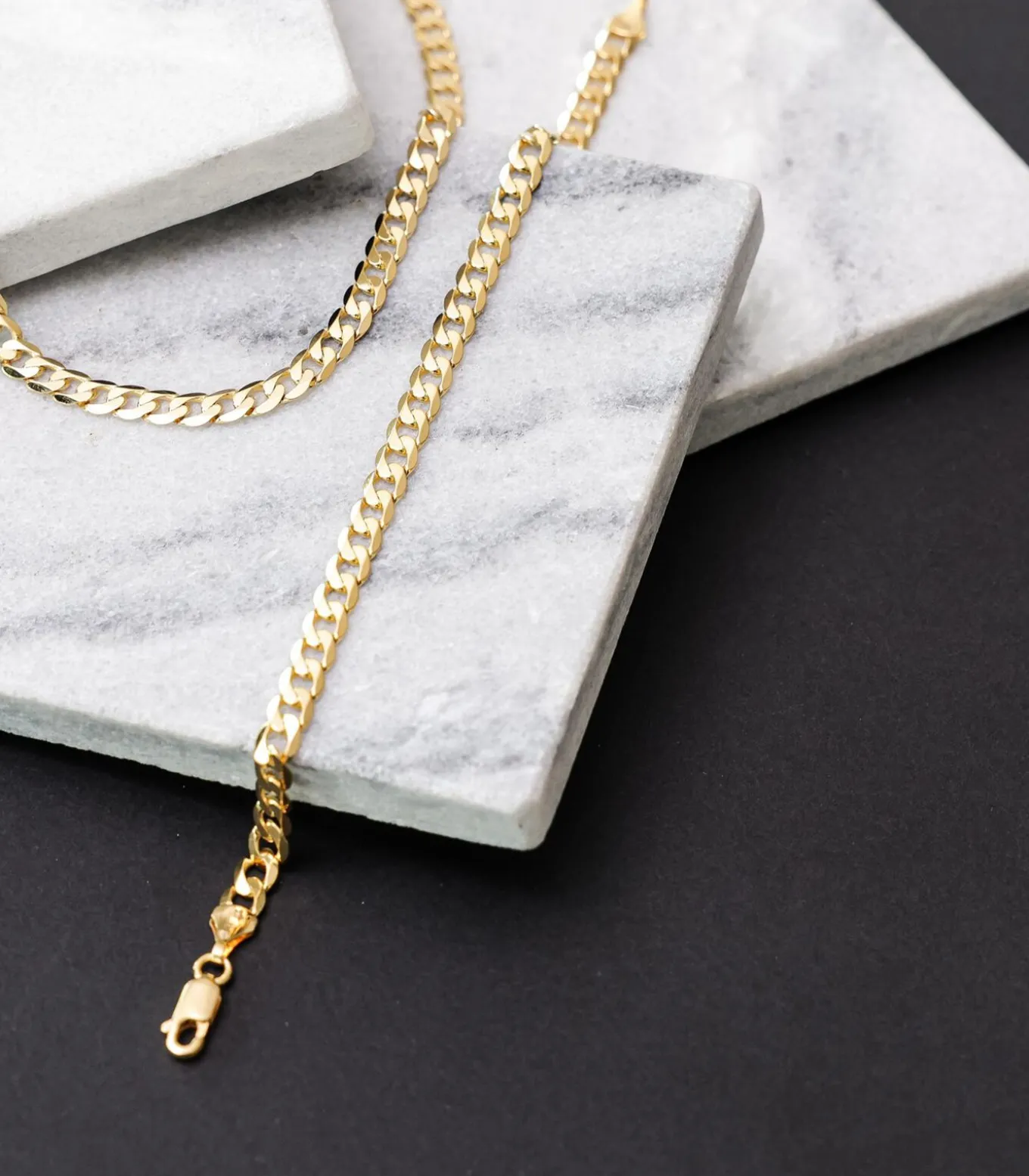 Ketting 9 Karaat 51cm -goudkleurig