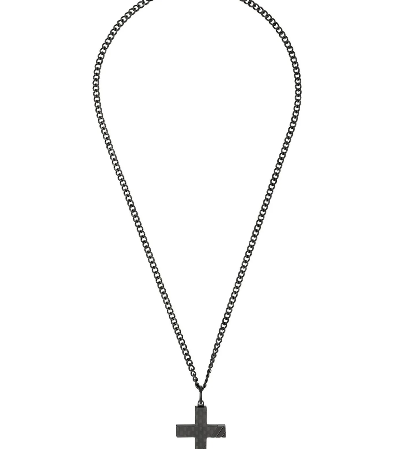 Ketting met hanger voor mannen, kruis van roestvrij staal