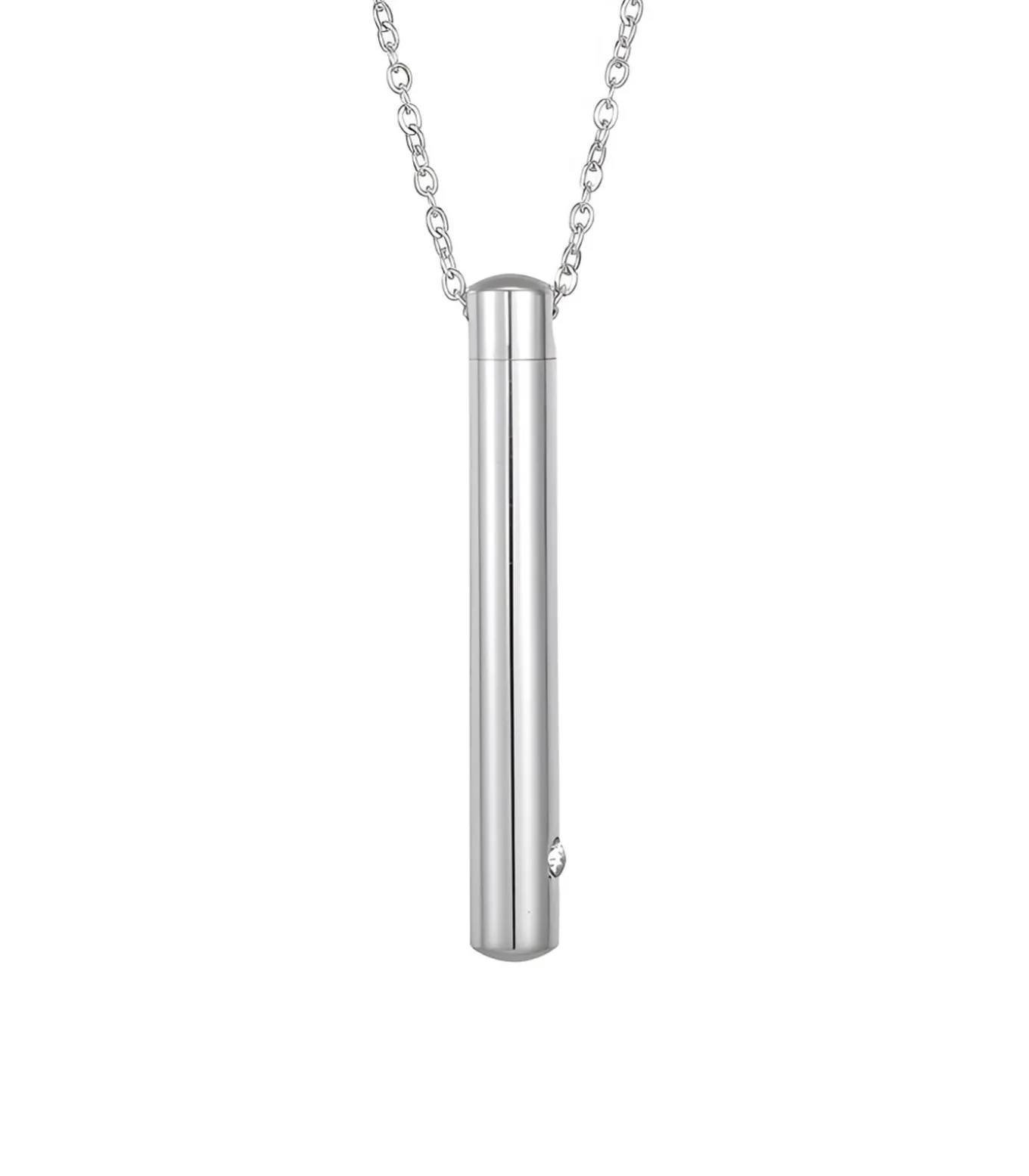 Ketting met Urn Hanger - Zilver Kleurig - Staal