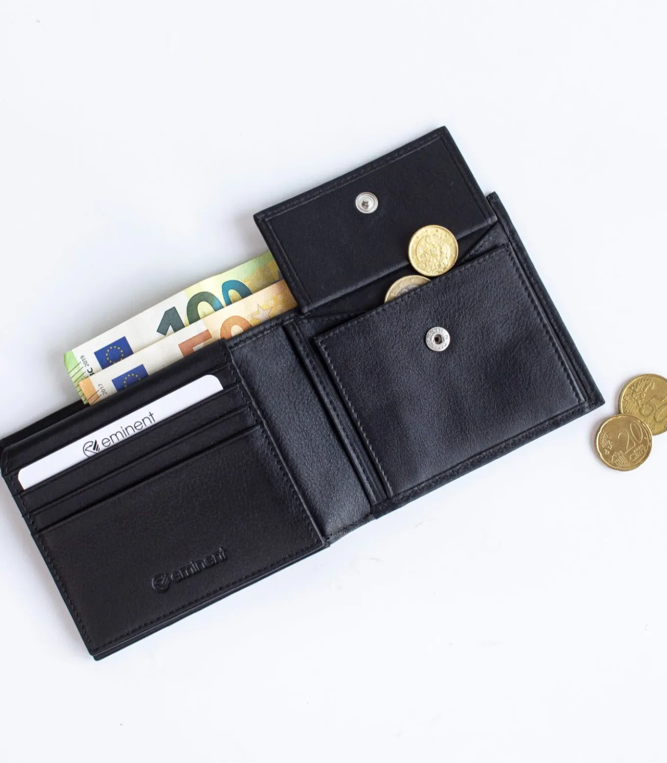 Kingston Bifold Portemonnee Met Opklapbaar Kaartgedeelte