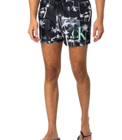 Korte Zwemshort Met Trekkoord Print