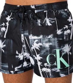 Korte Zwemshort Met Trekkoord Print