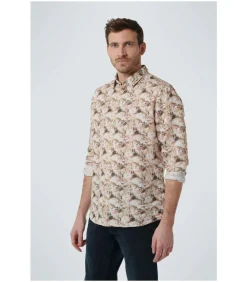 Linnen Overhemd Bloemenprint Multicolour