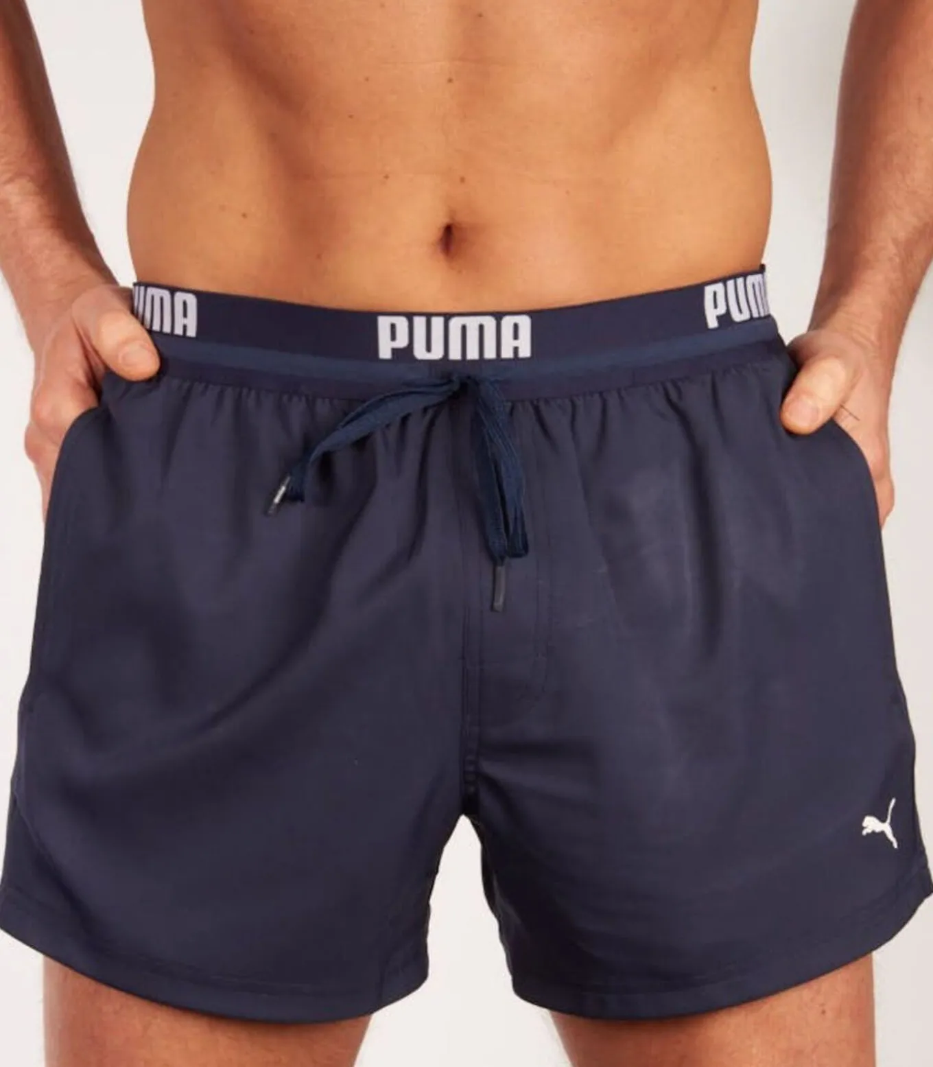 Logo Short Zwembroek Heren Navy