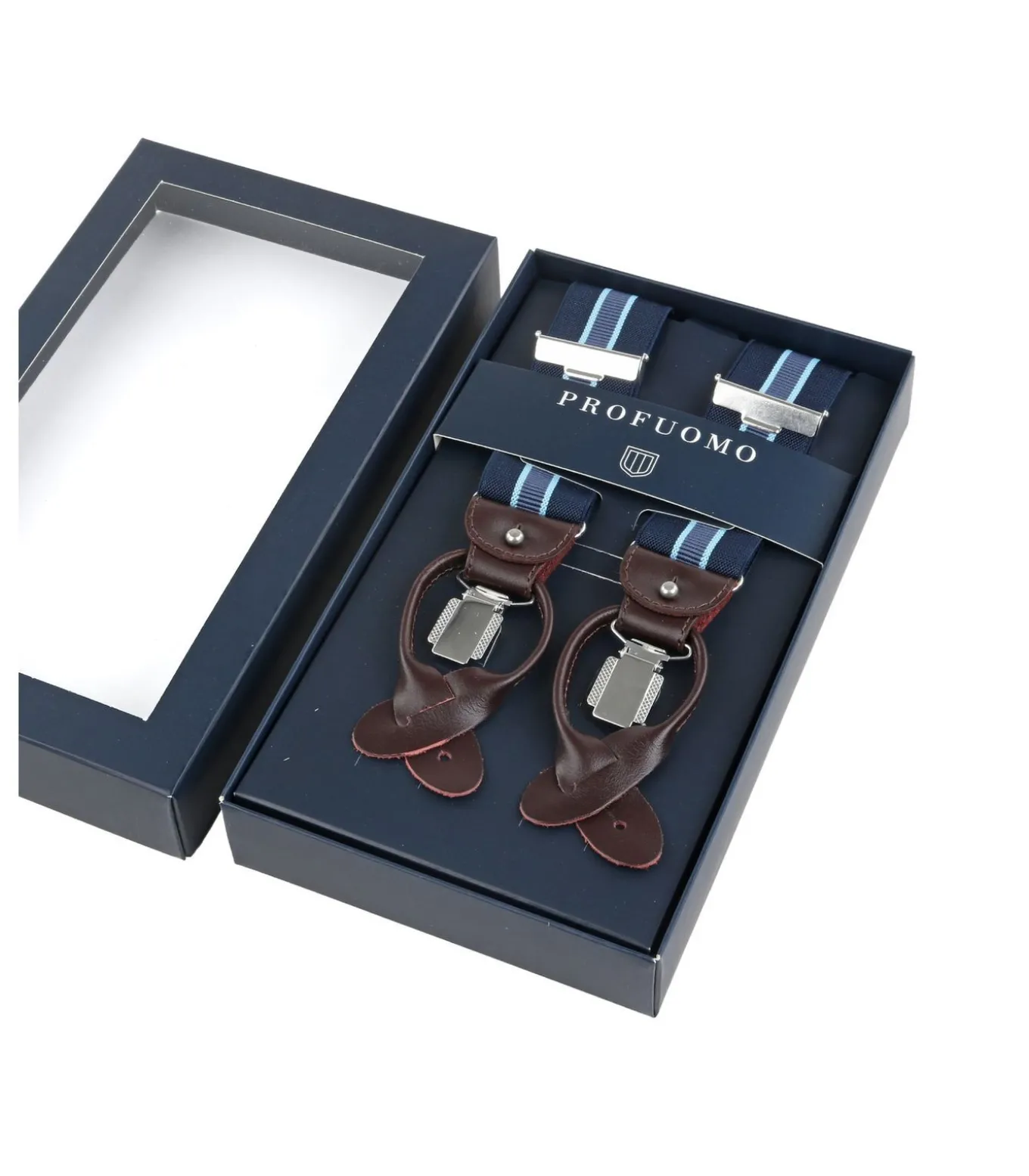 Luxe Bretel Navy-Lichtblauw