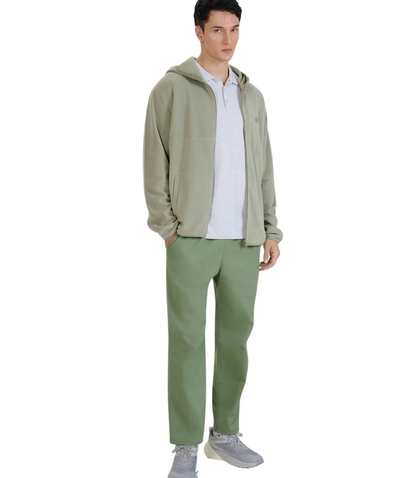 M321 - Hoodie Met Volledige Ritssluiting - Groen