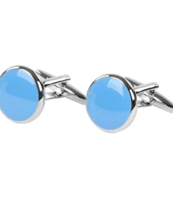 Manchetknoop Rond Blauw NR92