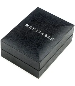 Manchetknoop Studs Rond Zilver Zwart