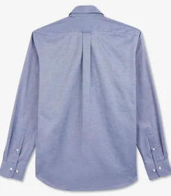 Marineblauw katoenen shirt