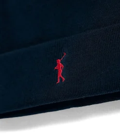 Marineblauwe beanie 