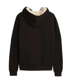 Marineblauwe herensweater met capuchon en zachte binnenkant
