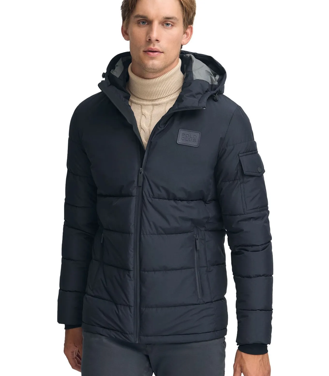 Marineblauwe jas Val Thorens met Polo Club-logo