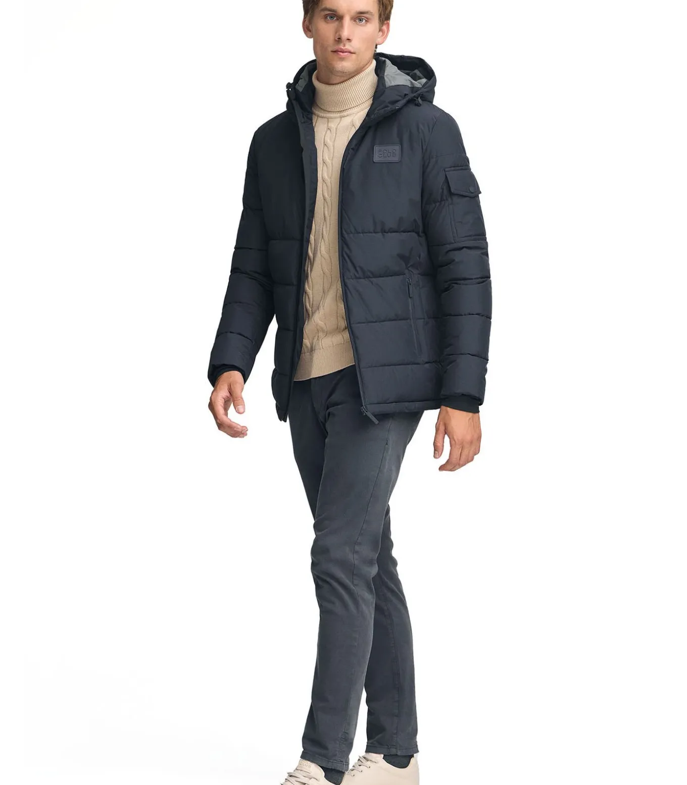 Marineblauwe jas Val Thorens met Polo Club-logo