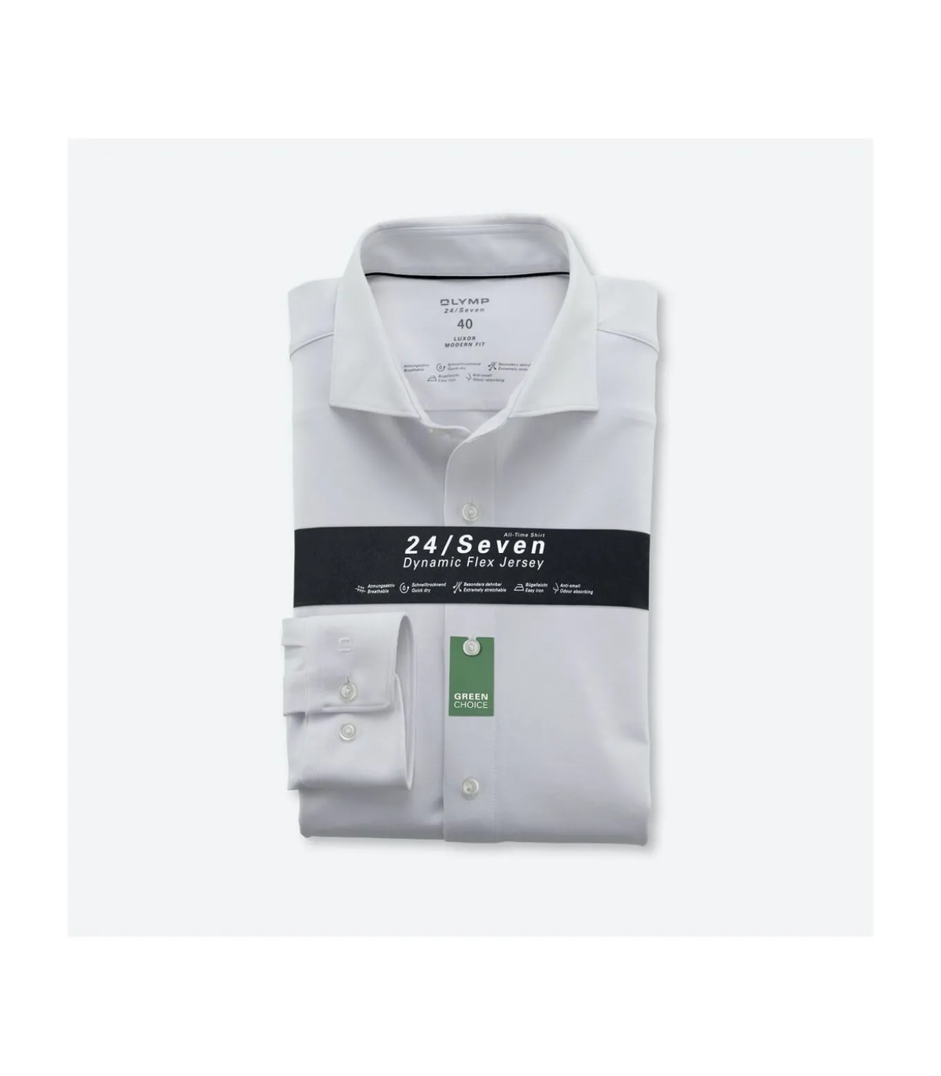 Overhemd 24/7 Jersey Modern Fit Wit