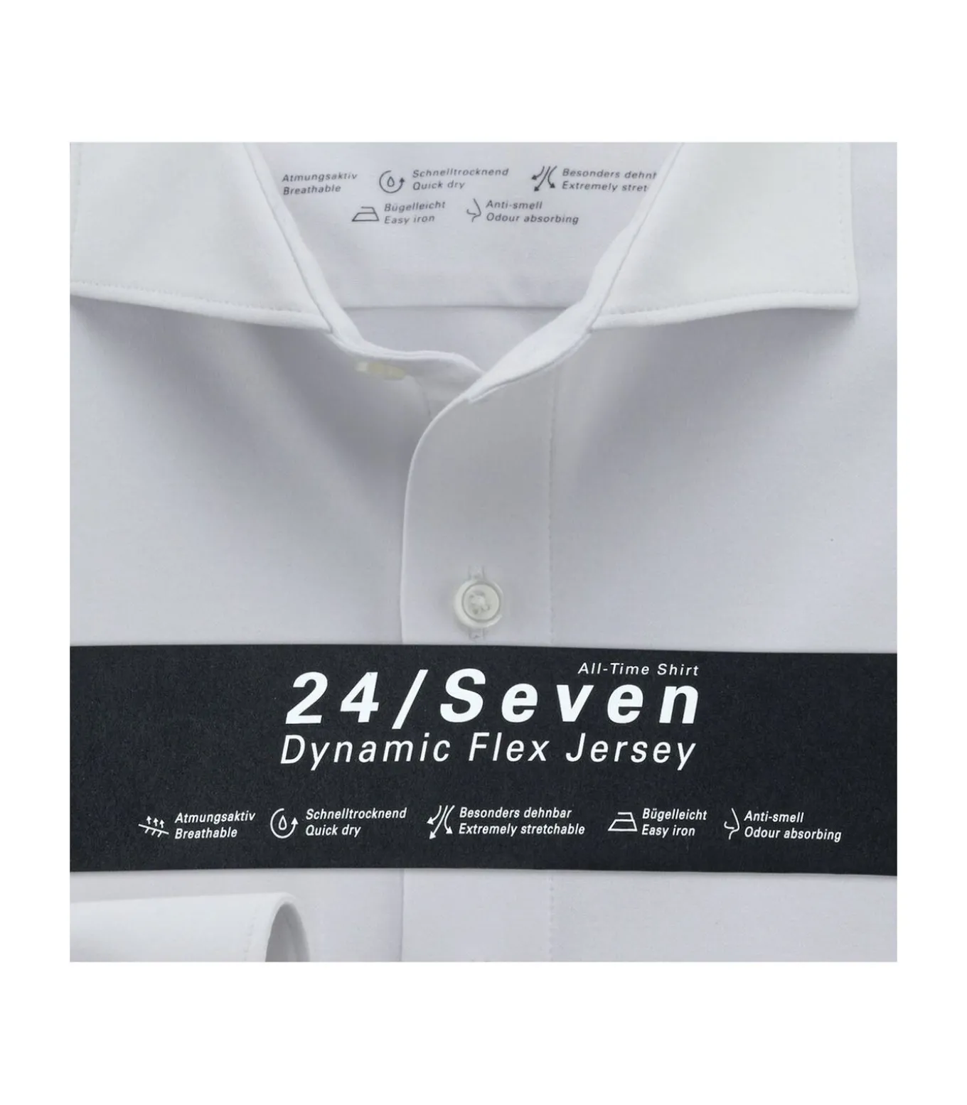 Overhemd 24/7 Jersey Modern Fit Wit