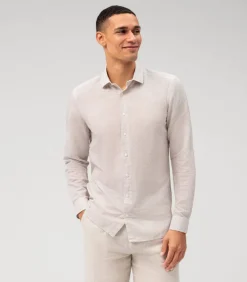Overhemd Level 5 Body Fit Beige