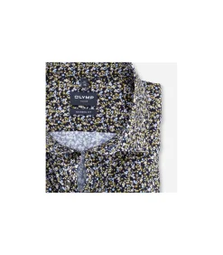 Overhemd Luxor Modern Fit Donkerblauw / Olijfgroen