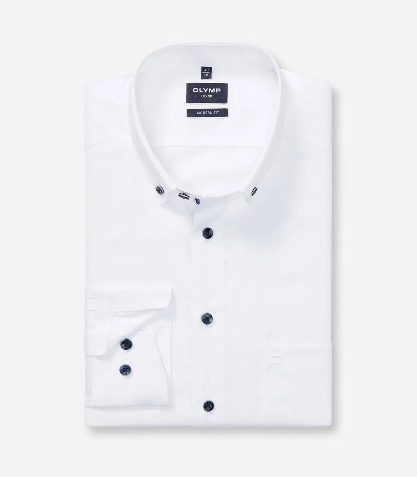 Overhemd Luxor Modern Fit Button Down Wit