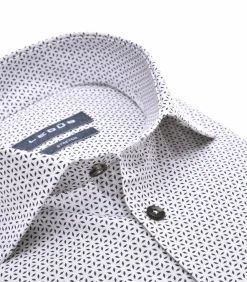 Overhemd Modern Fit Print Blauw