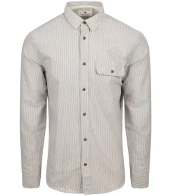 Overhemd Akkonrad Streep Beige