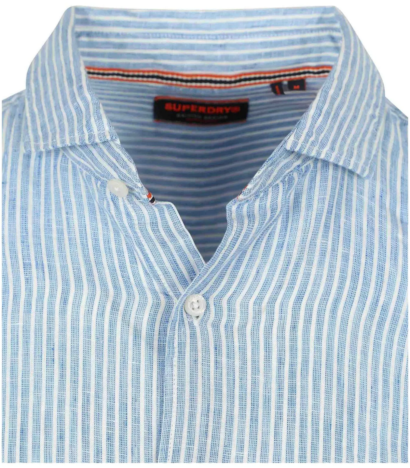 Overhemd Linnen Vacation Azure Blue Stripe