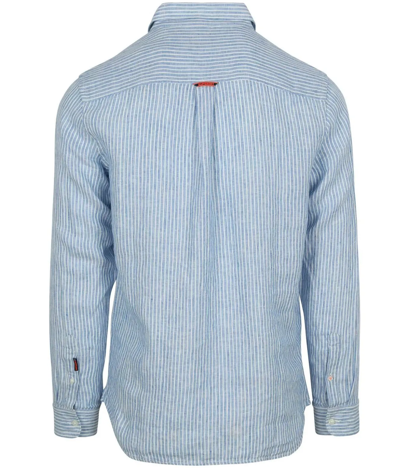 Overhemd Linnen Vacation Azure Blue Stripe