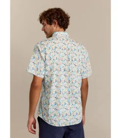 Overhemd met korte mouwen en bloemenprint