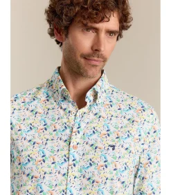 Overhemd met korte mouwen en bloemenprint