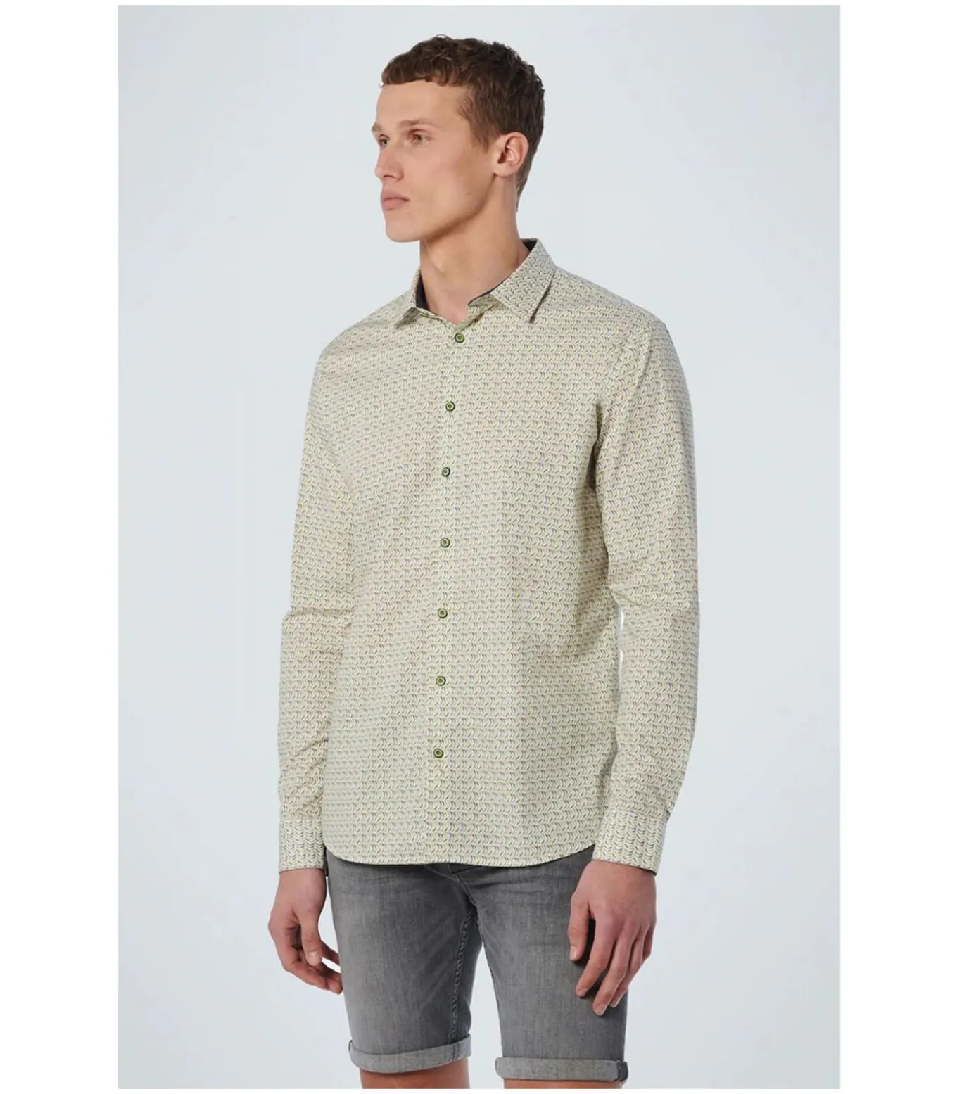 Overhemd Print Groen
