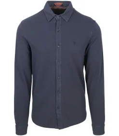 Overhemd Vintage Destroy Pique Sailing Navy