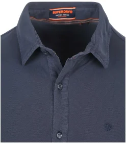 Overhemd Vintage Destroy Pique Sailing Navy