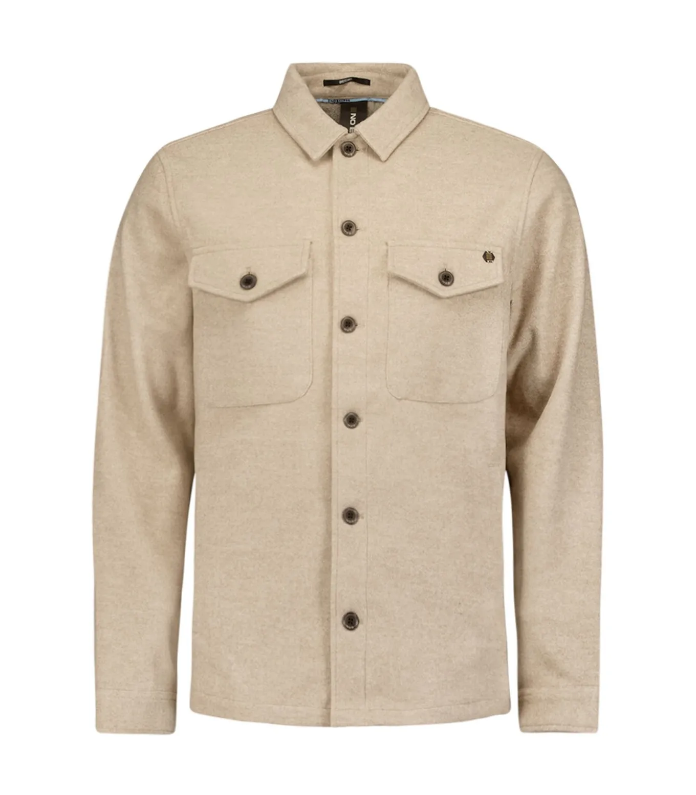 Overshirt in melange met grote borstzakken
