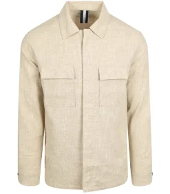 Overshirt Linnen Blend Beige