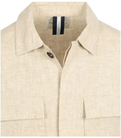Overshirt Linnen Blend Beige