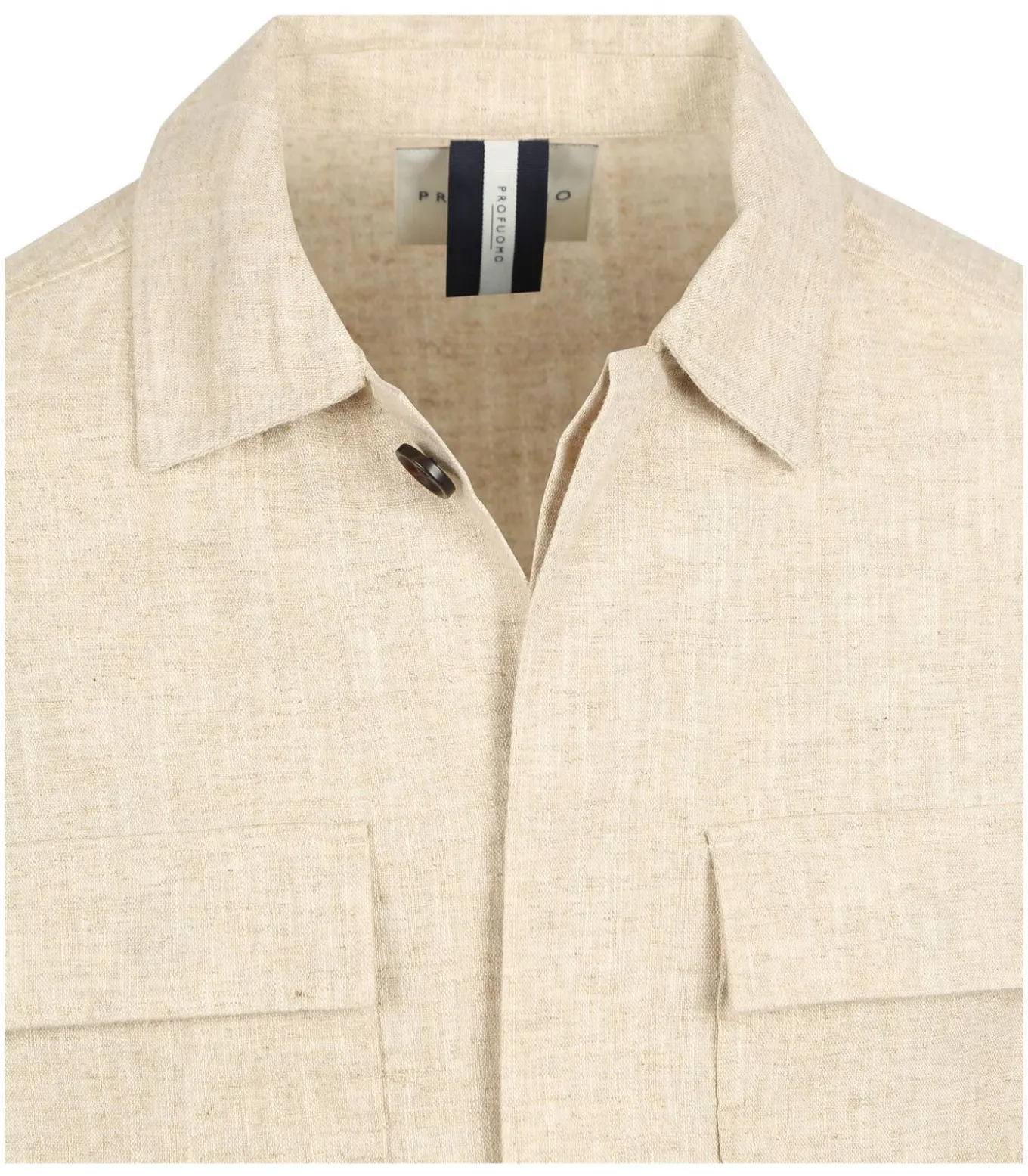 Overshirt Linnen Blend Beige