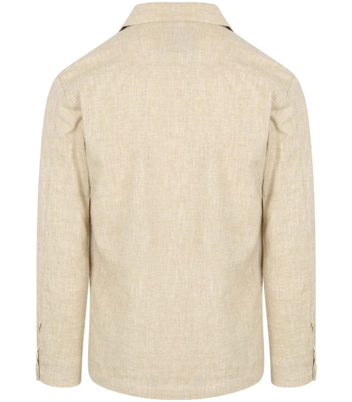 Overshirt Linnen Blend Beige