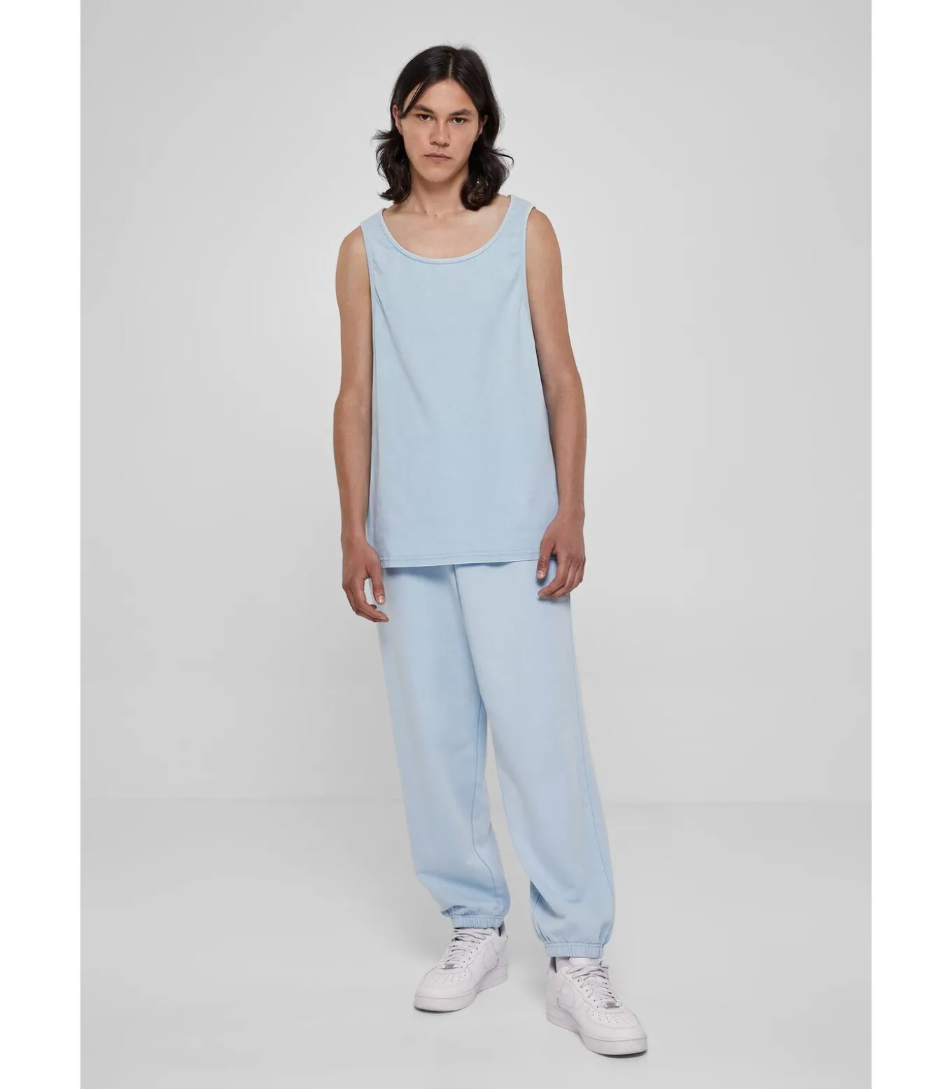 Oversized zuurgewassen tank top