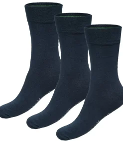 3-paar unisex sokken BEAU - Bamboe heren en dames sokken - Donkerblauw - Zwart