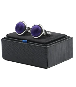 Paarse Manchetknopen Zijde F30