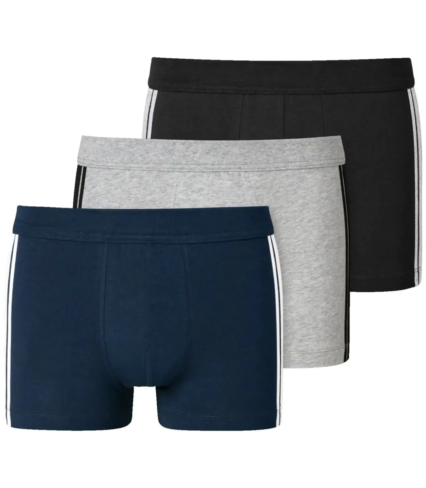 3-pack heren boxershort 95/5 - Stripe - Gestreept heren ondergoed - Blauw - Zwart - Combi