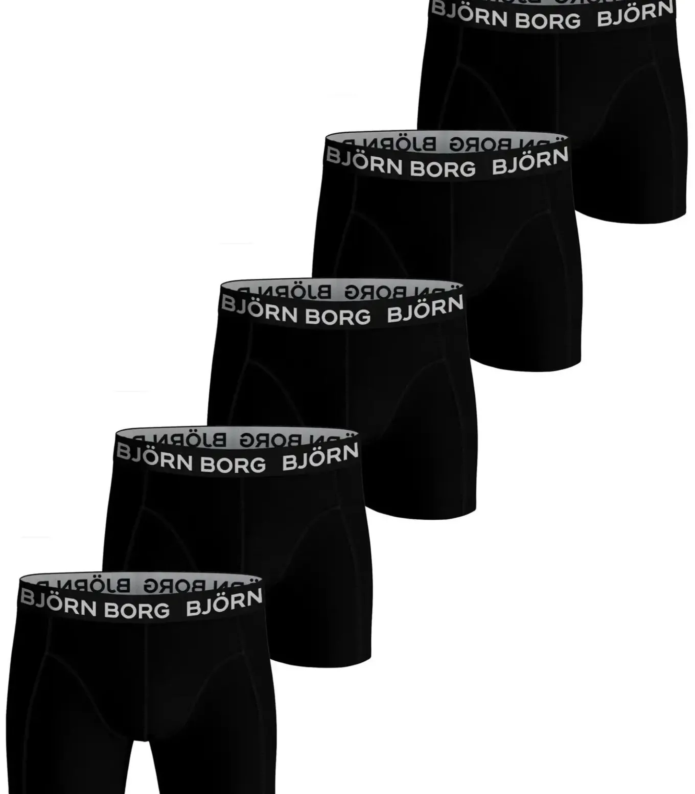 5-pack heren boxershort - Zwarte heren onderbroeken katoen - Mannen ondergoed