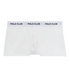 Pack met drie witte boxershorts met Polo Club-logo