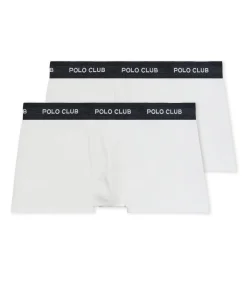 Pack met twee witte boxershorts met Polo Club-logo